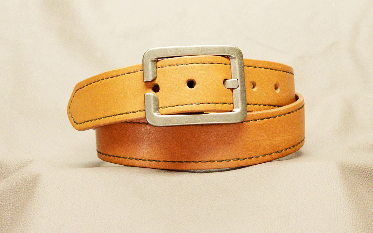 Ledergürtel Classic 35mm mit Ziernaht handgenäht