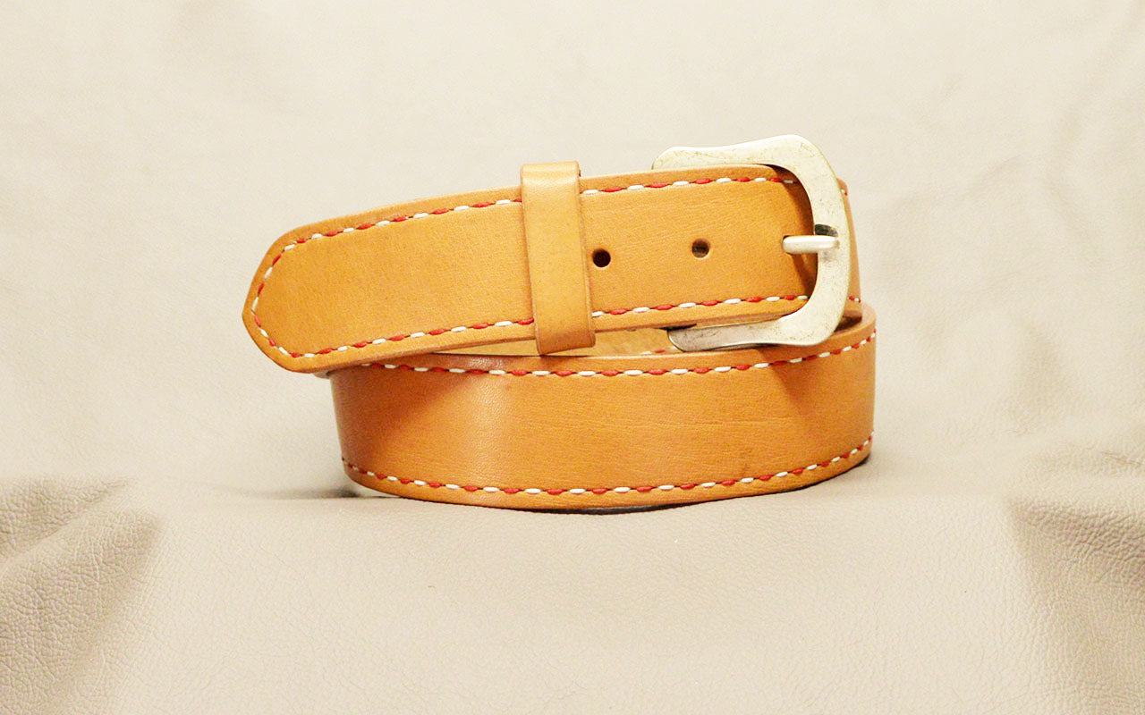 Ledergürtel Classic 40mm mit Ziernaht handgenäht