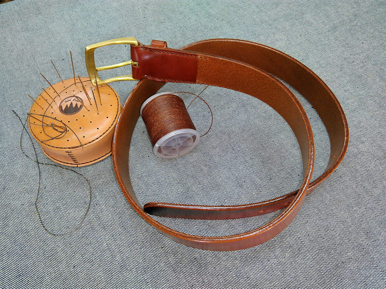 Ledergürtel Classic 40mm ohne Ziernaht handgenäht