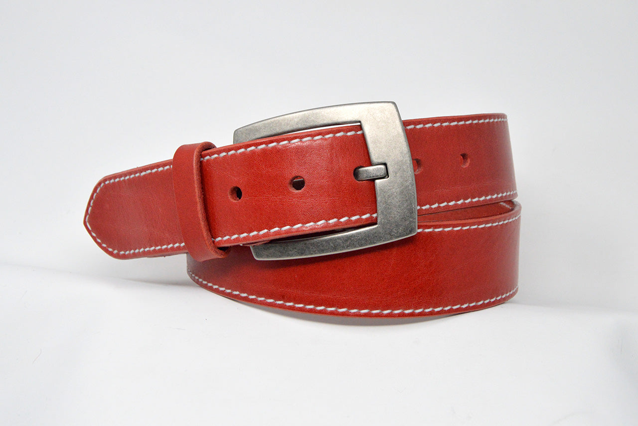 Ledergürtel Classic 30mm mit Ziernaht handgenäht