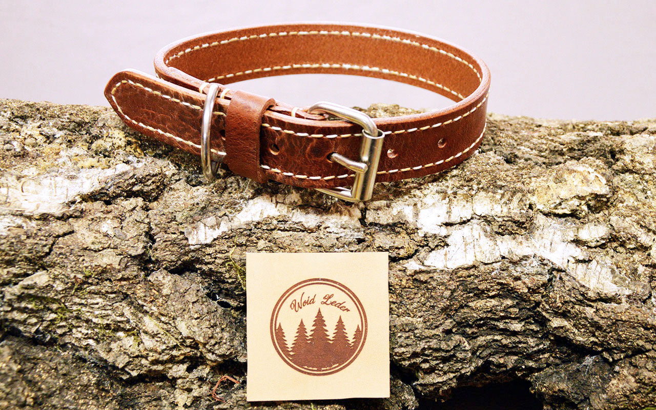 Hundehalsband Vintage mit Ziernaht