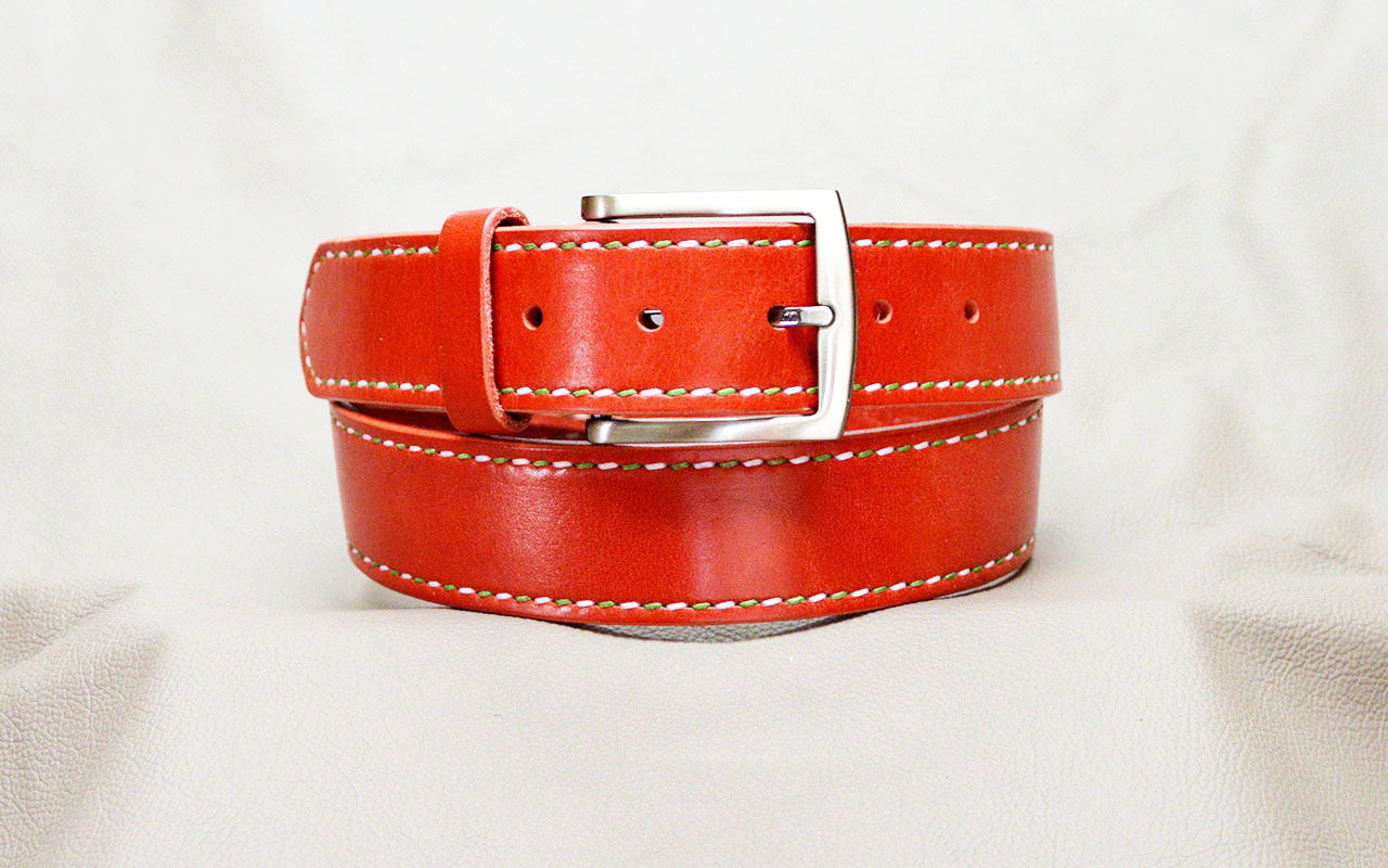 Ledergürtel Classic 40mm mit Ziernaht handgenäht